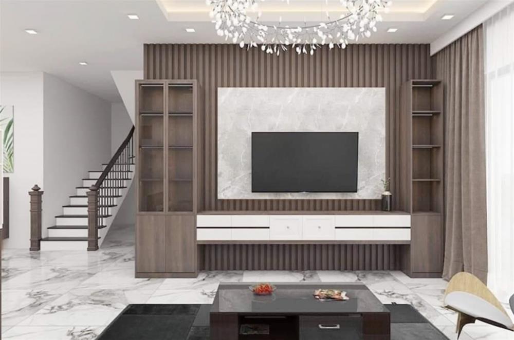 Vách ốp gỗ tạo ra vẻ đẹp tự nhiên và ấm cúng